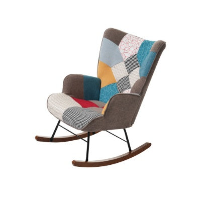 Patchwork Rocking Chair & Footstool Set